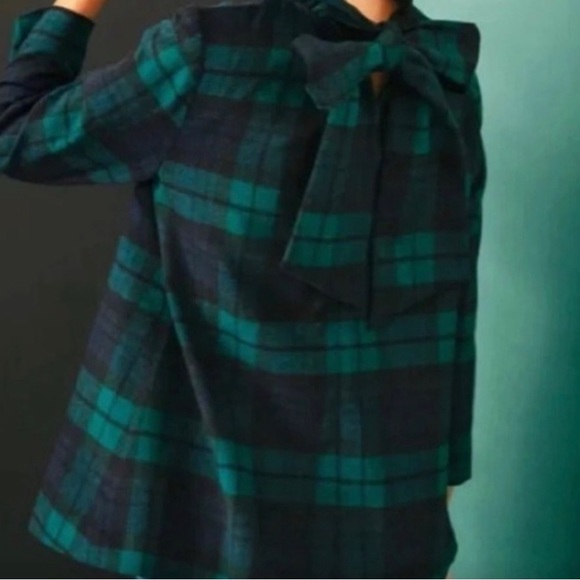 Tuckernuck Plaid Blouse Blackwatch - Picture 4 of 9